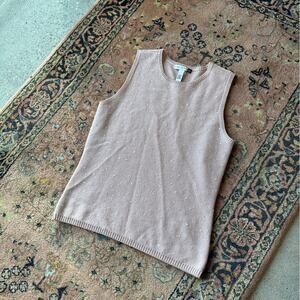 GAP Women's Medium Blouse Pink Wool Sleeveless Knit Top